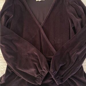 Madewell Deep Purple Ribbed Top